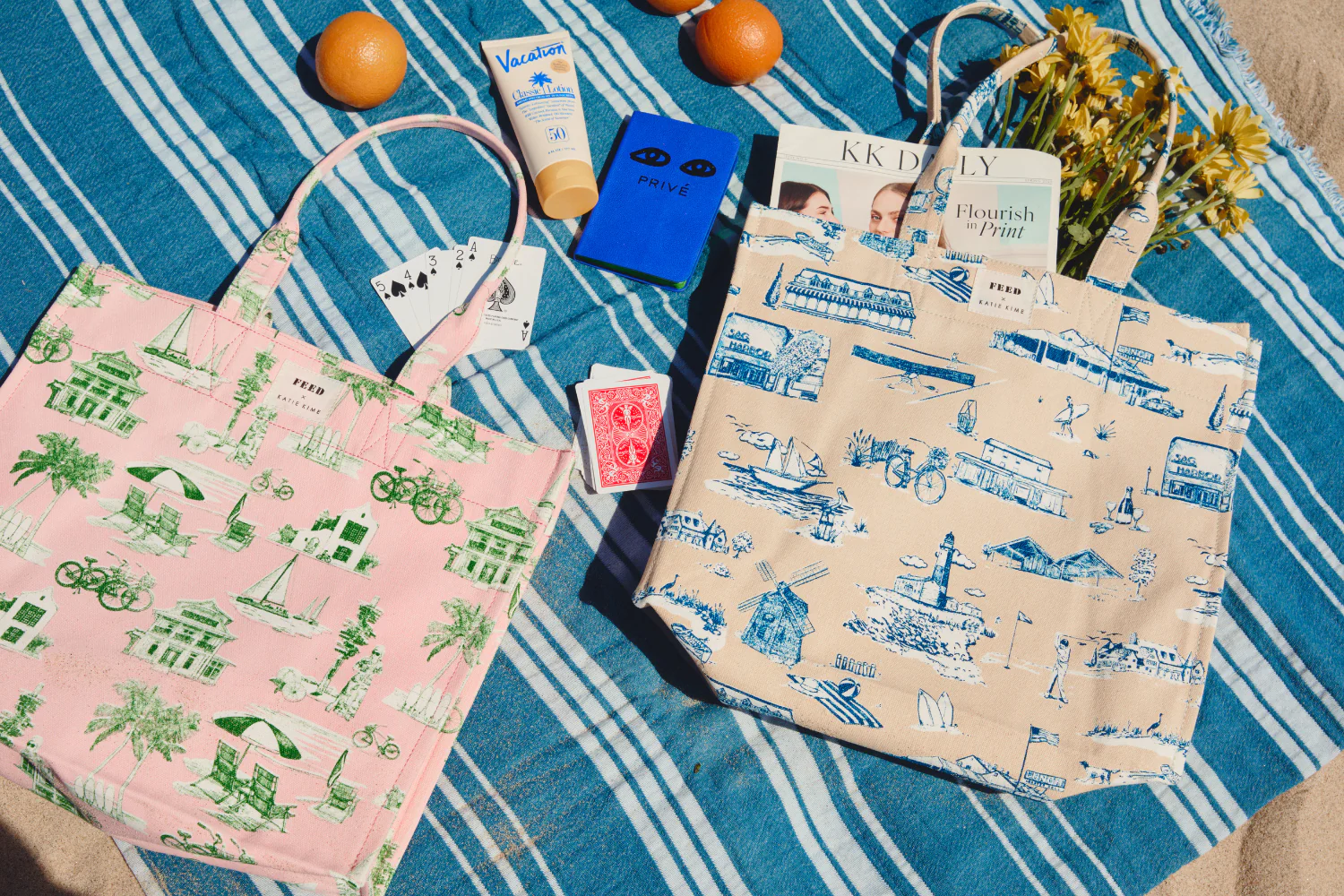 FEED x Katie Kime Florida Toile Carryall Tote - Image 6